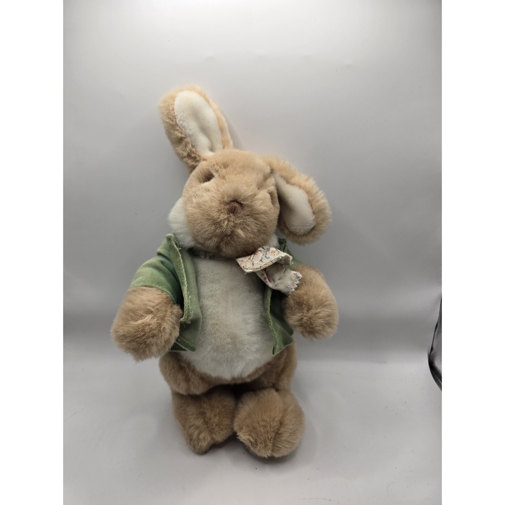 Collector's Classic "Hopper Rabbit" Plush Bunny In Green Coat (Gund, 1991)(Tags)